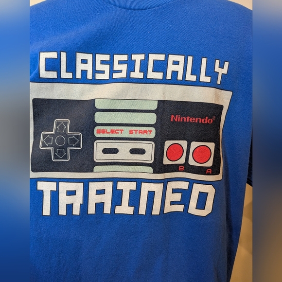 Nintendo Blue 'Classically Trained' T-Shirt Size XL - Picture 5 of 8